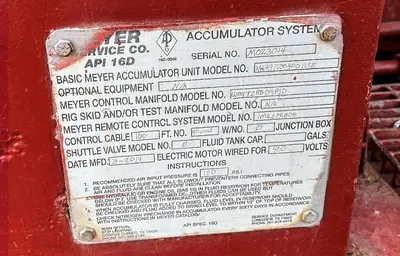 Used COMMANDER SPEEDFLO ACCUMULATOR UNIT Hydraulic Power Units Pennsylvania US | East West Machinery & Drilling #1417853