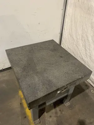 39" X 43" X 6-1/2" TRU-STONE GRANITE TABLE. STOCK # 1273923