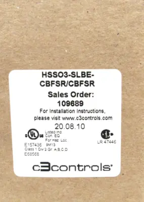 NEW C3 CONTROLS HSS03-SLBE-CBFSR/CBFSR SELECTOR SWITCH 109689 HSS03SLBECBFSRCBFS