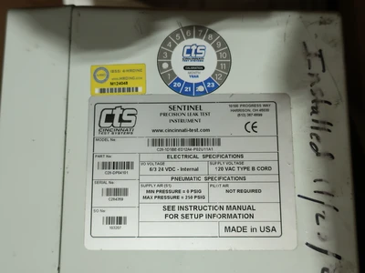 Used CINCINNATI TEST SYSTEMS SENTINEL C28 Inspection Machines Ohio US | Aucto #1427286