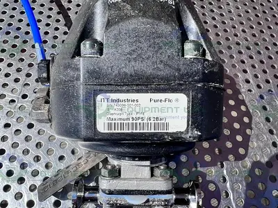 USED ITT PURE-FLO A208 DIAPHRAGM VALVES 90PSI W/  1/2"  SANITARY FITTING