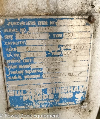 USED SULZER BINGHAM 6X8X11D MSD