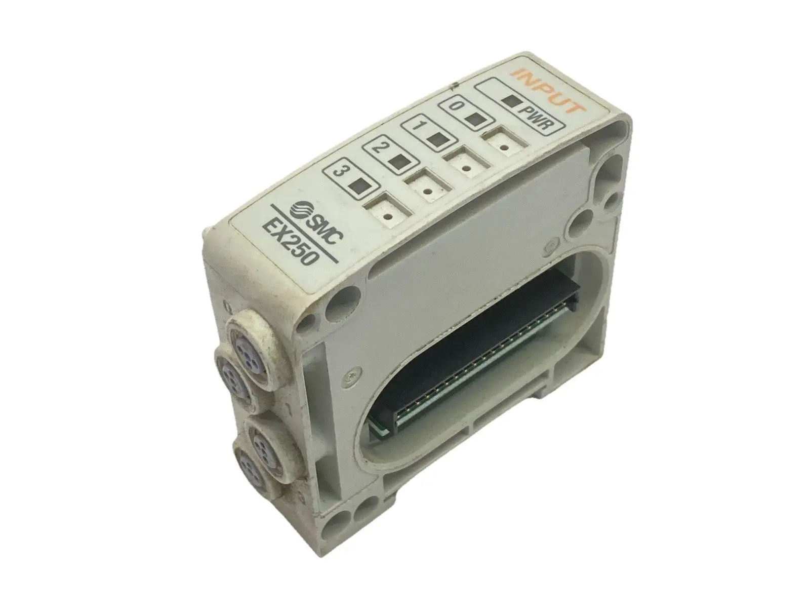 EX250-IE3 | SMC  Pneumatic Manifold Input Unit 4x M8 3-Pin - Used