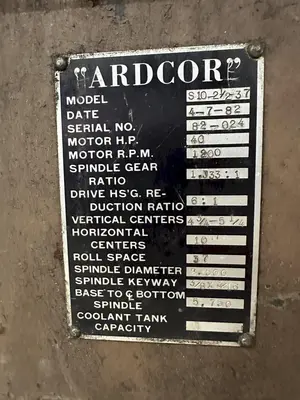 20 STAND X 2.5" X 37" ARDCOR MODEL #S10-2.5-37 ROLLFORMER: STOCK #21334