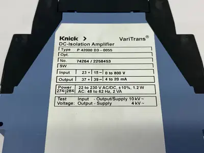 USED KNICK VARITRANS DC-ISOLATION AMPLIFIER