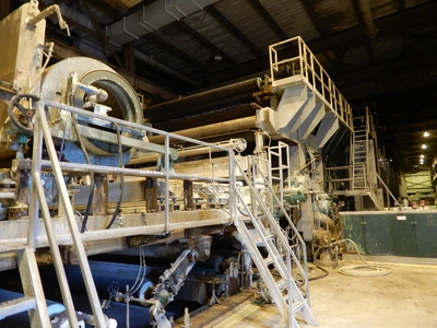 156" (3.92M) TRIM FOURDRINIER PAPER MACHINE 2,200 FPM NEW ALLEN BRADLEY DRIVE SYSTEM IN 2008