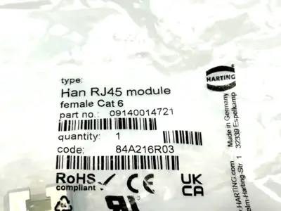 09 14 001 4721 | Harting  Han RJ45 Module Female Gender Changer - New
