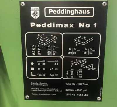 Used 2019 PEDDINGHAUS PEDDIMAX NO 1 Ironworkers CZ | Amaron s.r.o. #1056845