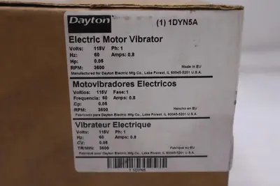 NEW DAYTON 1DYN5A Electric Motor Vibrator 115 VAC 3600 RPM Single Phase  #H190
