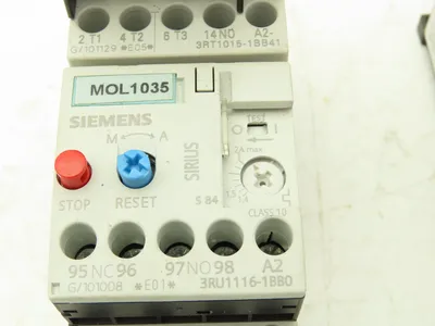 Siemens 3RU1116-1BB0 Motor Starter Contactor Relay 24V Coil 5Hp 600V Lot of 2