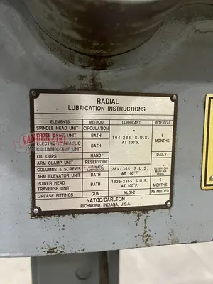 Used CARLTON 4A Radial Drills Michigan US | Vander Ziel Machinery Sales #480421