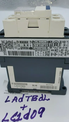 USED Telemecanique LADTBDL + LC1D09 contactor