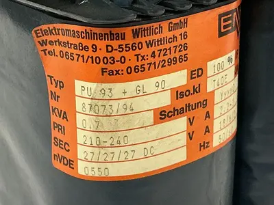 USED EMB WITTLICH PU93+GL90