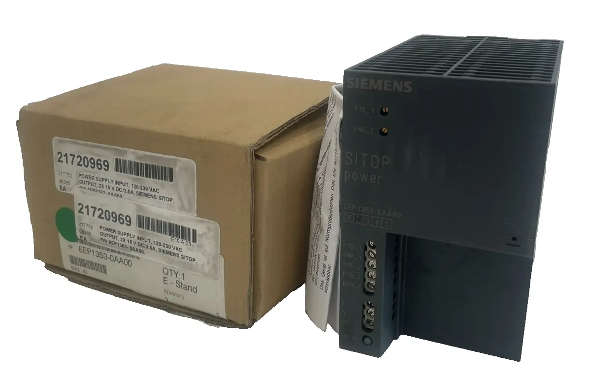 NEW SIEMENS 6EP1353-0AA00 POWER SUPPLY 120-230VAC 3.5A 15VDC 6EP13530AA00