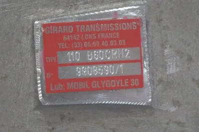 NEW GIRARD TRANSMISSIONS 110 B60CRH2 DYNABOX 110B60CRH2