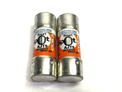 USED MERSEN AMP-TRAP SMART SPOT FUSE CLASS J 600VAC 9A LOT OF 2