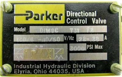 NEW PARKER D1W8C-Y31-FK SOLENOID VALVE D1W8CY31FK