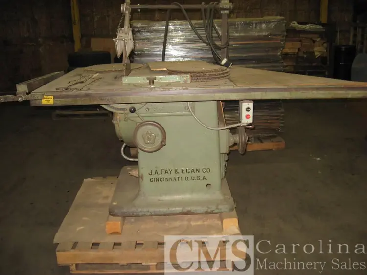 Used FAY AND EGAN MODEL 511 LIGHTNING TABLE SAW Woodworking Table Saws | CAROLINA MACHINERY SALES #421626