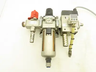 SMC AW40-04CE Filter Regulator With Soft Start Valve And 3 Port Lock Out Valve