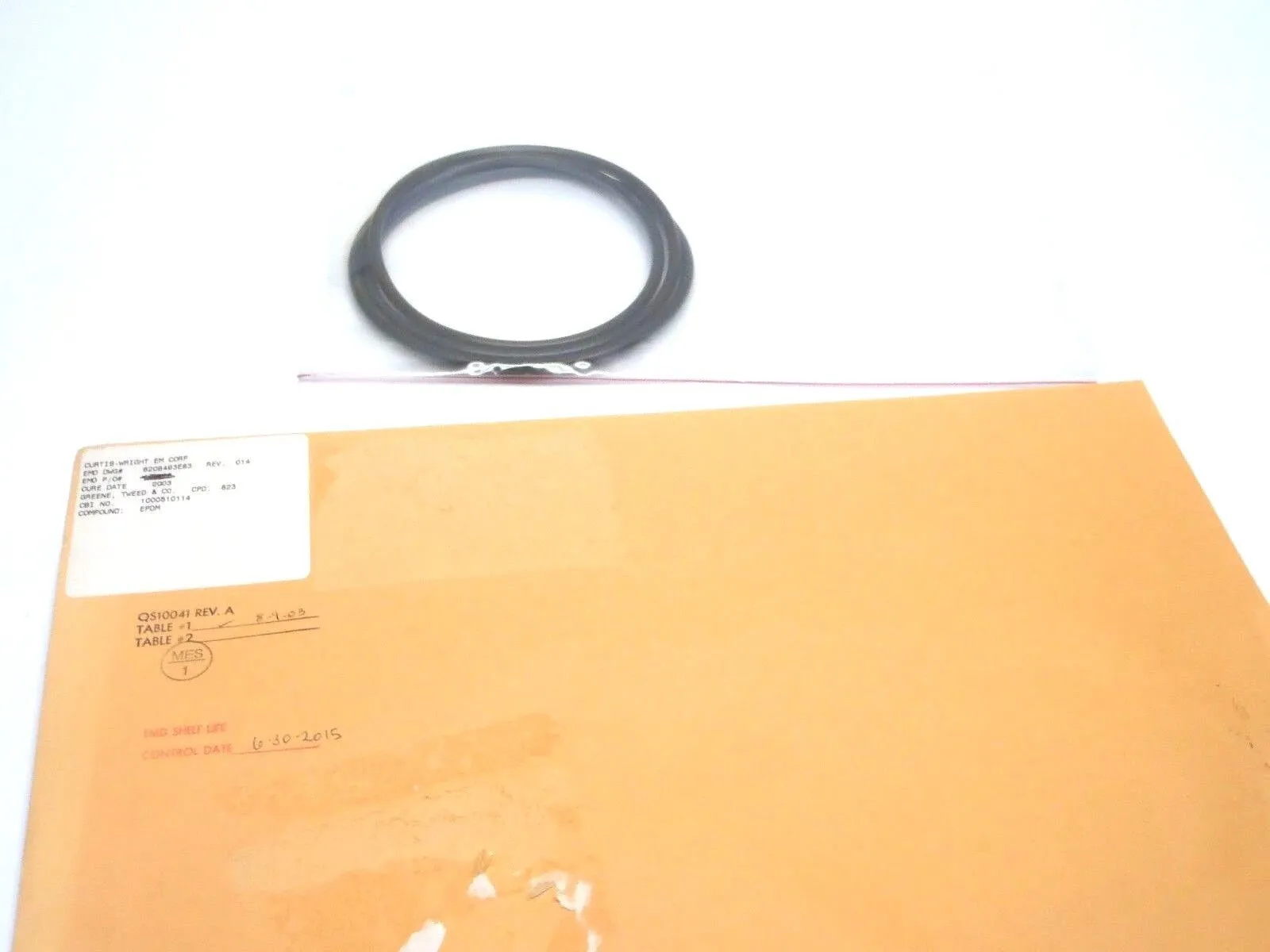 USED WESTINGHOUSE O-RING FOR W RCP SEAL