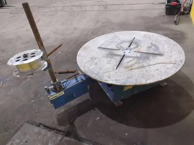 5,500 LBS X 48" AWC ACCRA WIRE CONTROLS MODEL #F-200AF HORIZONTAL PALLET TYPE POWERED DE-COILER REEL: STOCK #19269