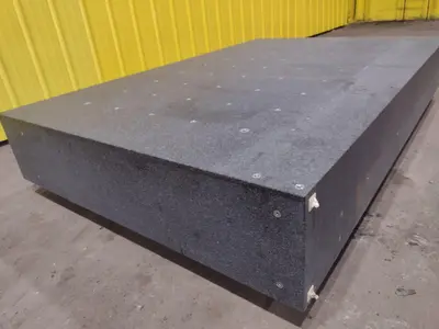 83.5" x 55" x 12.5" BLACK PRECISION GRANITE LAYOUT TABLE SURFACE PLATE: STOCK 19367