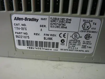 USED ALLEN BRADLEY 1794-OB16 SER A