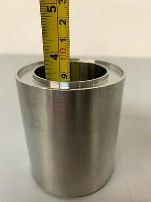 USED CUNO STAINLESS STEEL FILTER 3" D X 3.5" H SPACER W/ GASKETS
