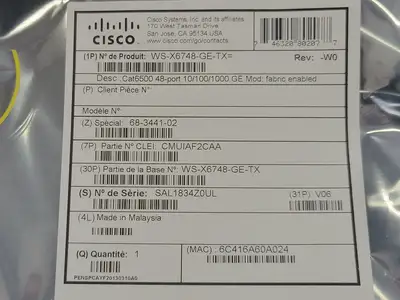NEW CISCO WS-X6748-GE-TX