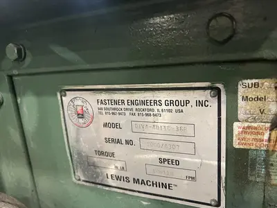 USED 2000 FASTENER ENGINEERS DTVA 40110-36R