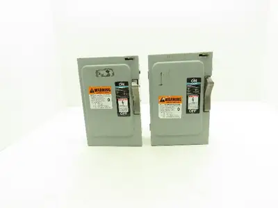 Siemens F351 ITE Enclosed Disconnect Switch Vacu-break 600VAC 30A 3Ph Lot of 2