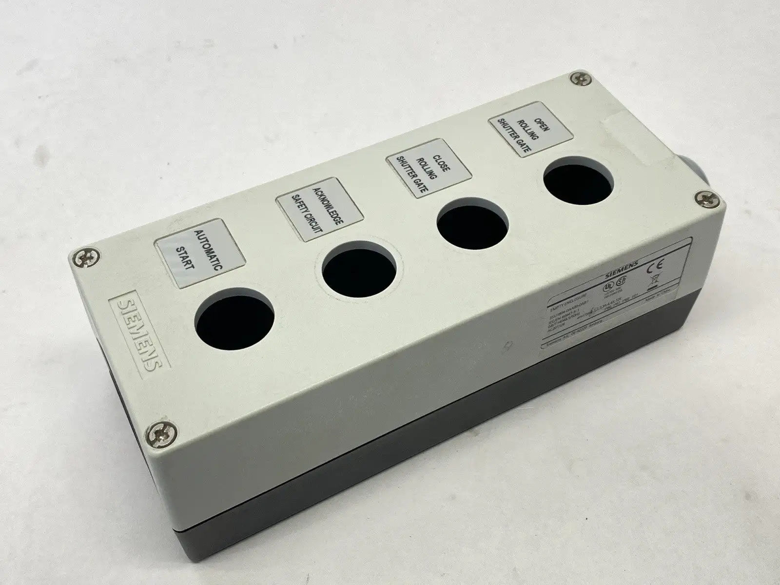 USED SIEMENS 4-BUTTON ENCLOSURE