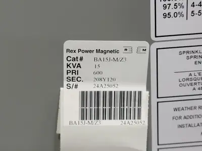 NEW REX POWER MAGNETICS BA15J-M/Z3