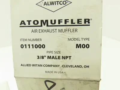Allied Witan M00 Alwitco AtoMuffler 3/8" NPT 125PSI Max Pressure Lot of 4
