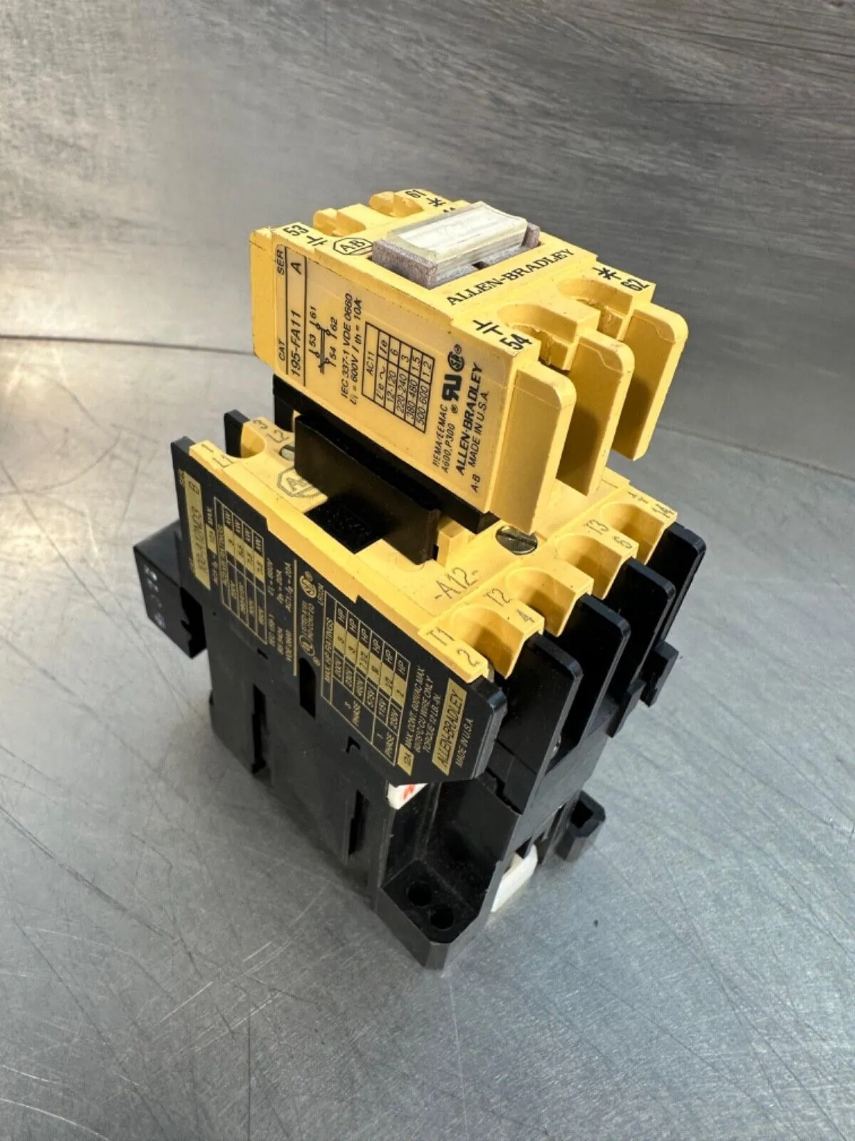 Allen-Bradley 100-A12ND3/B Overload Relay w/195-FA11 Contact (4B-30)