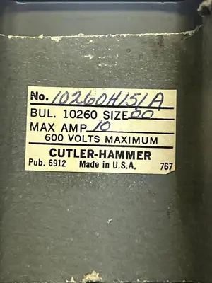 Used CUTLER-HAMMER 10260H151A Miscellaneous Equipment (Electrical & Power) Ohio US | Surplus Asset Holdings #1236605