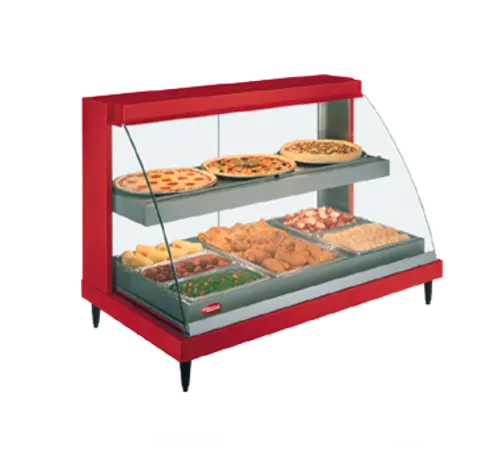Hatco GRCDH-2PD 32 1/2" Full Service Countertop Heated Display Case - (2) Shelves, 120v