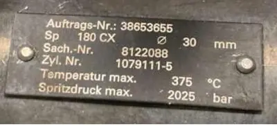 USED 2016 KRAUSS MAFFEI 80-180 CX