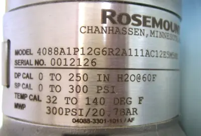 NEW Rosemount 4088 A1P12G6R2A111AC12E5M5HX