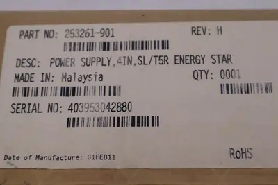 TSC 253261901 POWER SUPPLY 200WATT INPUT: 100-240VAC 50-60HZ STOCK B-1422