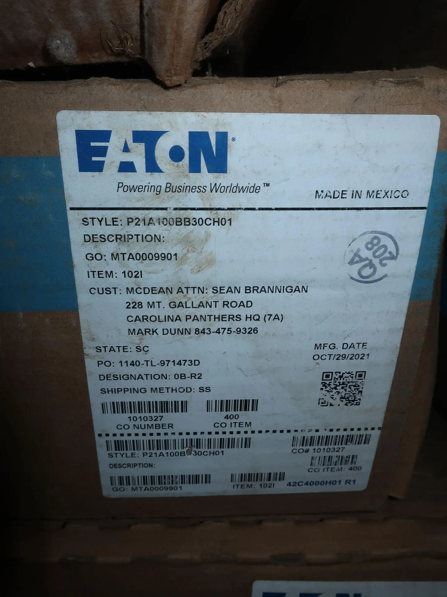 PALLET OF ASSORTED EATON CONTROL SWITCHES