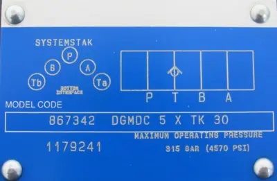 NEW DGMDC5XTK30 CHECK VALVE 867342