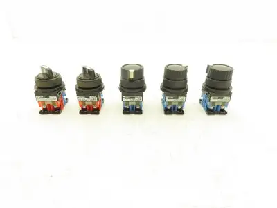 Fuji Mixed Lot 2 Position Selector Push Button Switch x3 | 2 Pos Selector x2