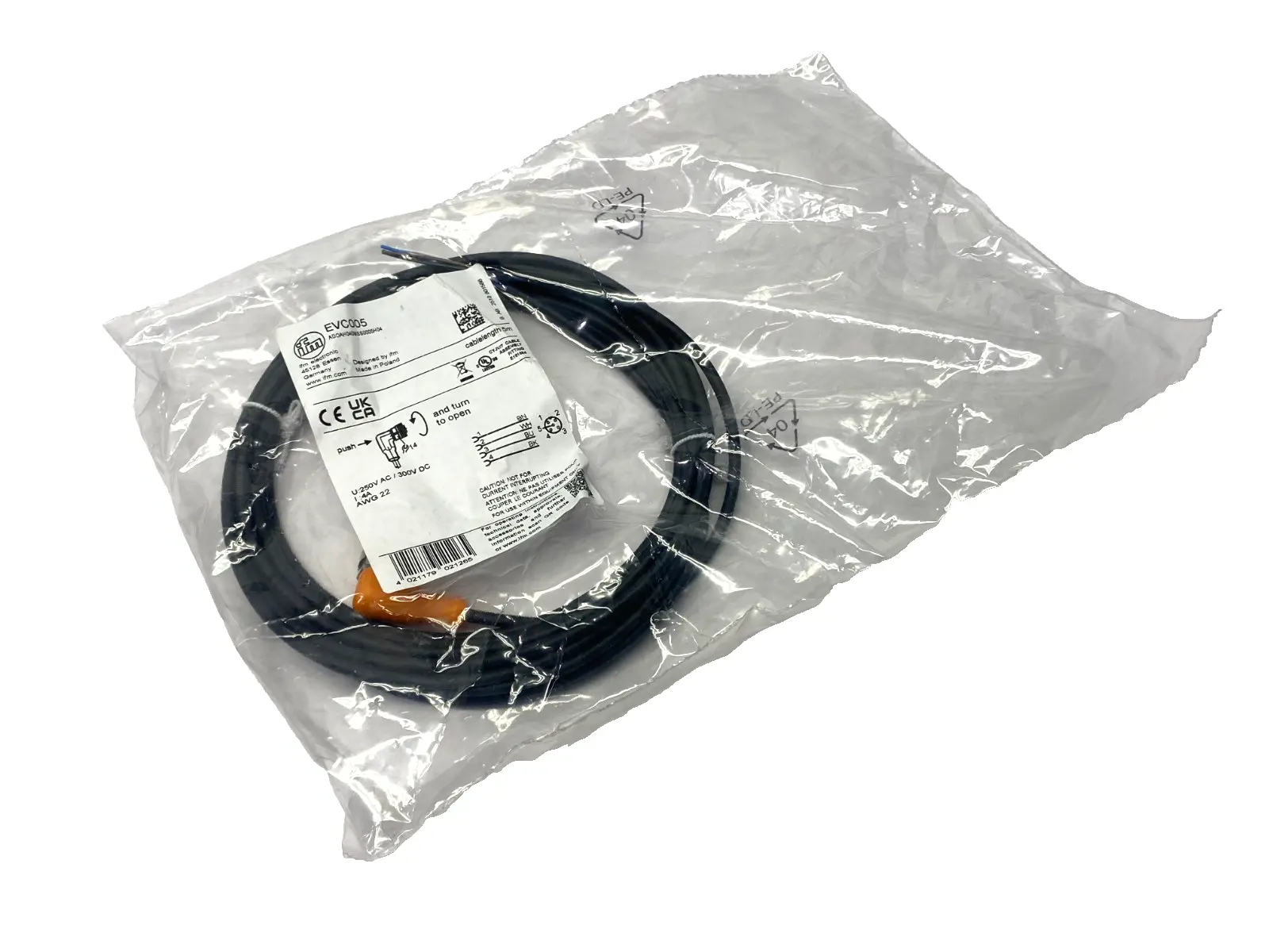 New | in-Stock ifm Single End Female Cordset Right Angle M12 5-Pin 5m ADOAH040MSS000 Electrical Fittings Michigan US | Maverick Industrial Sales #1391412