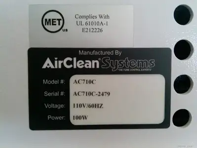 Used _UNKNOWN_ _UNKNOWN_ Ductless Fume Hoods California US | R&D Laboratory Equipment #1020270