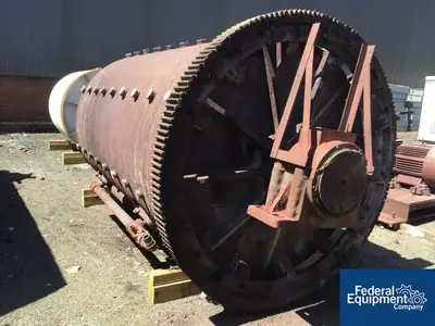 USED Paul O. Abbe 6’ x 8’ Paul Abbe Ball Mill, C/S, Jacketed, 100 HP