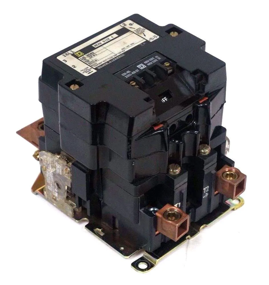 SQUARE D 8502-SF01 NEMA SIZE 4 CONTACTOR SER. A, 600VAC, 8502SF01