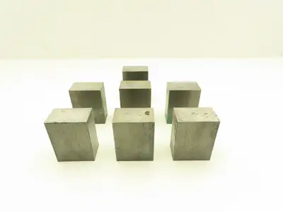 1018 Cold Rolled Steel Flat Bar Stock 1-1/4"x 2"x 2-1/2"L  Lot of 7 Blocks