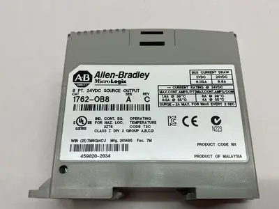 USED ALLEN-BRADLEY SER. A MICROLOGIX 8-POINT SOURCE OUTPUT MODULE REV. C
