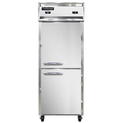 Continental 1RFENHD 28 1/2" One Section Commercial Combo Refrigerator Freezer - Solid Doors, Dual Temp, 115v